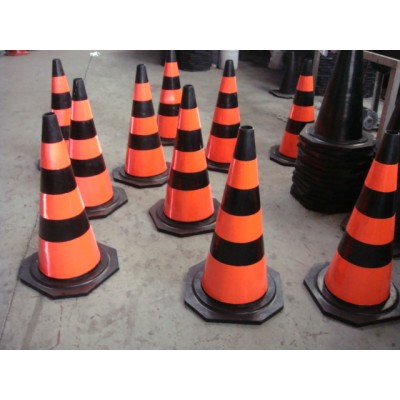 70cm Rubber Reflective Temporarily Construction Cone